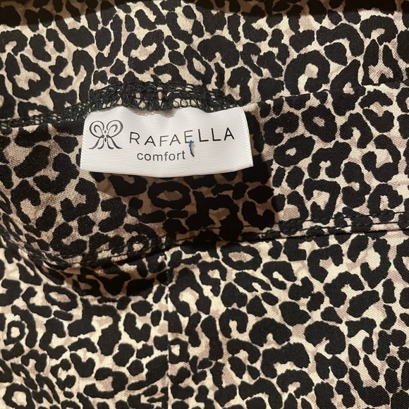 Rafaella Multicolor Leopard Print Comfort Capri Pants Women's size 14 used - Picture 3 of 7